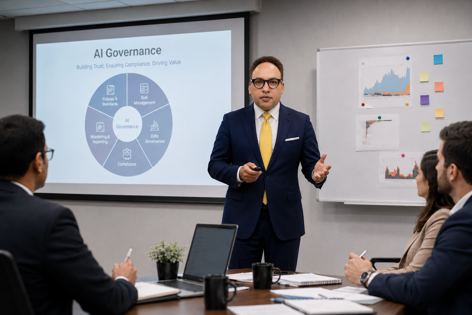Dr. Beza leading AI Governance workshop